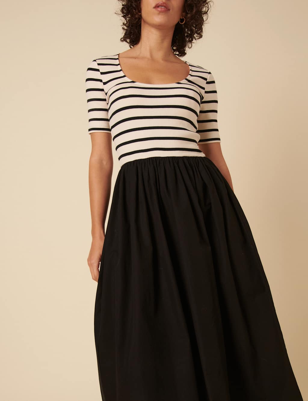Cotton Rich Striped Midaxi T-Shirt Dress 3 of 5