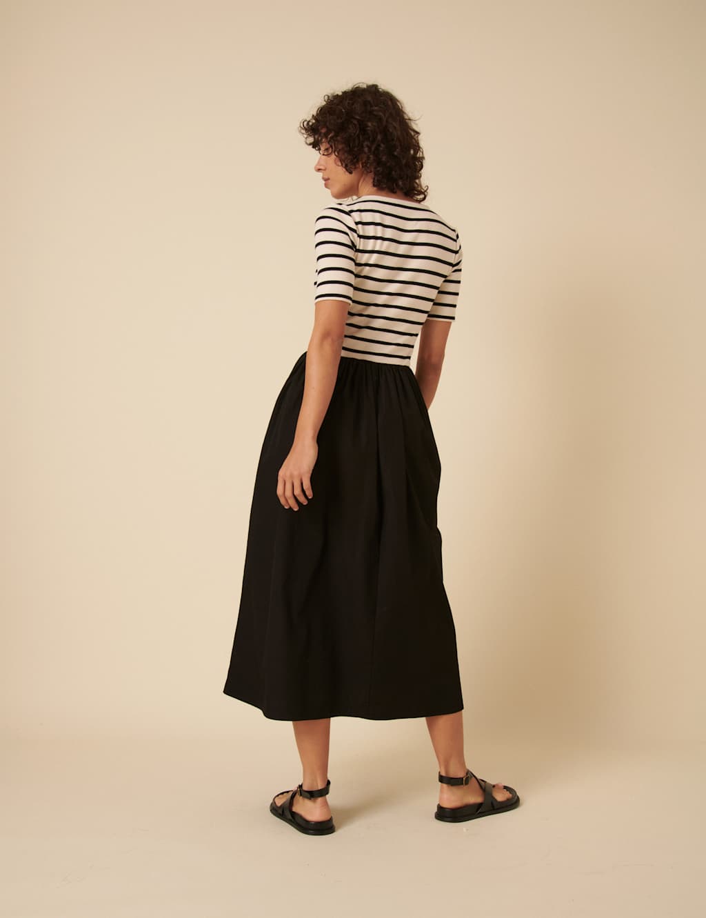 Cotton Rich Striped Midaxi T-Shirt Dress 5 of 5