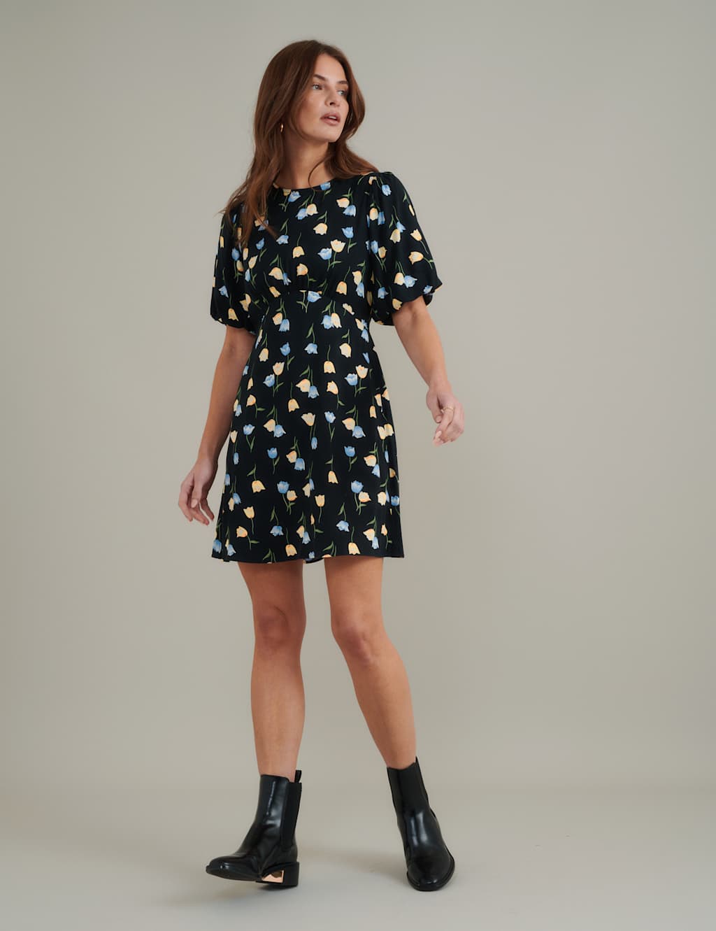 Floral Mini Tea Dress 6 of 6