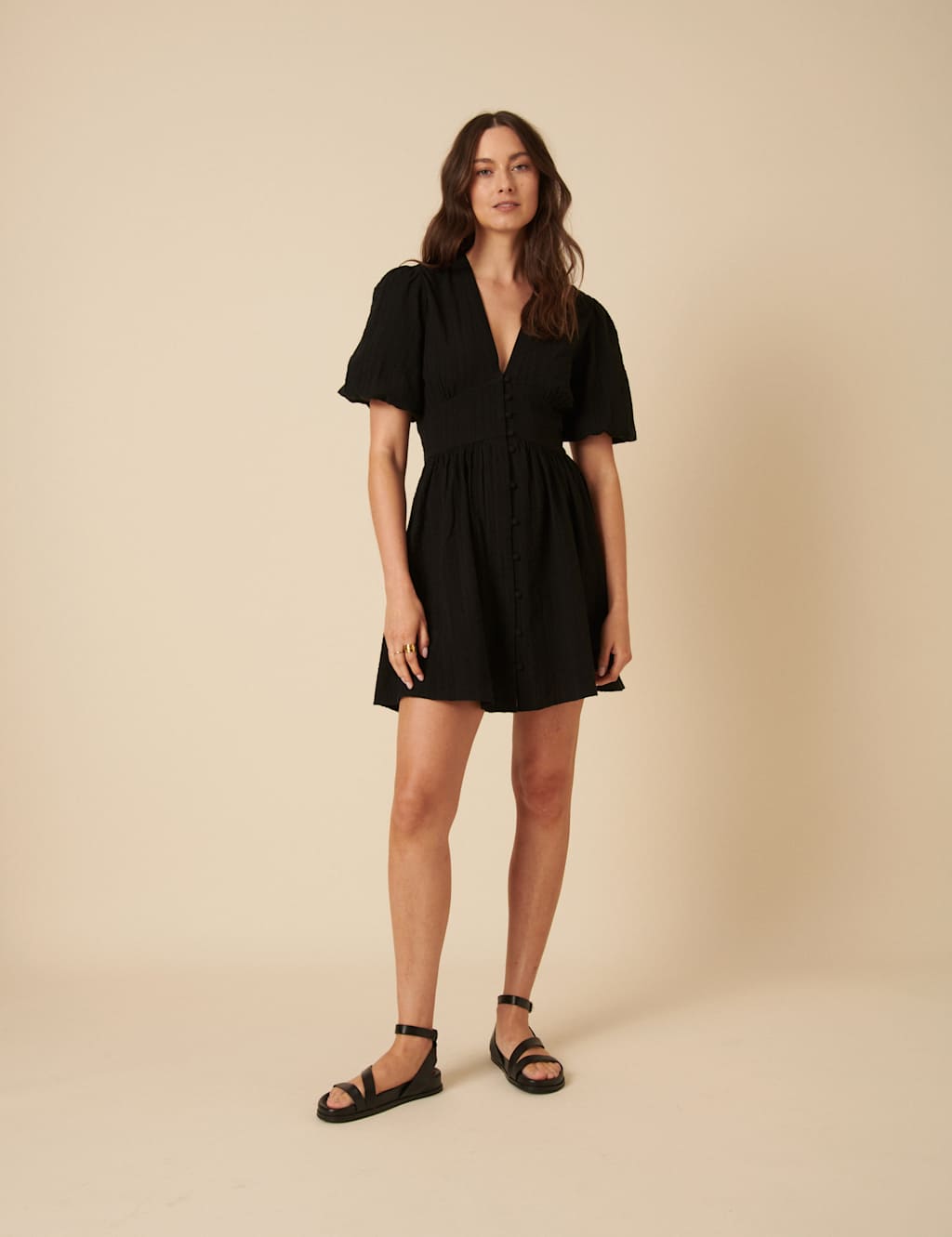 Pure Cotton Midi Smock Dress 2 of 4