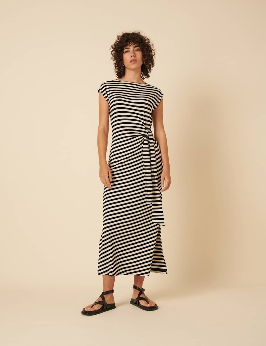 Striped Midaxi T-Shirt Dress 2 of 5