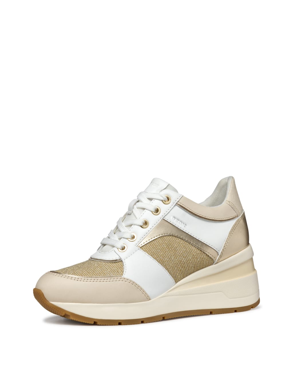 Leather Colour Block Wedge Trainers 4 of 10