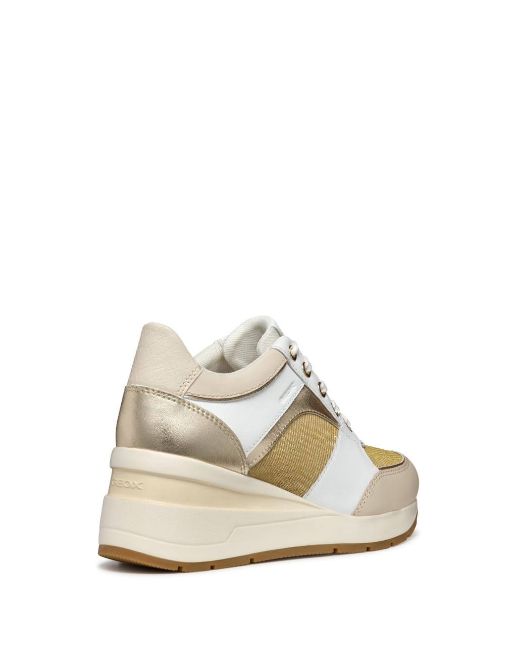 Leather Colour Block Wedge Trainers 6 of 10