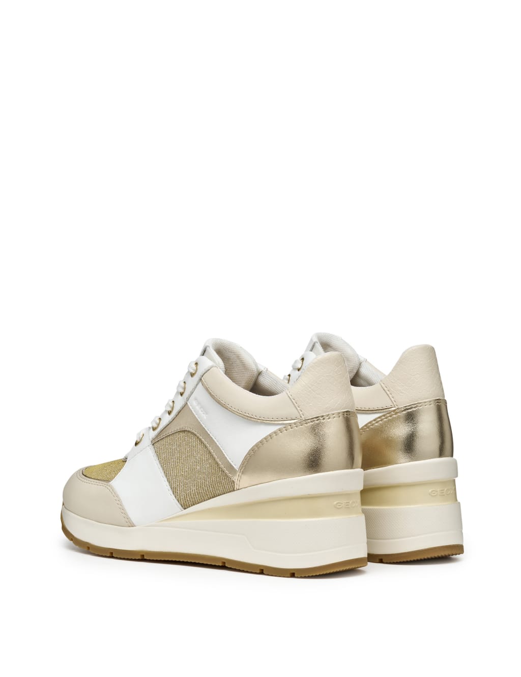 Leather Colour Block Wedge Trainers 7 of 10