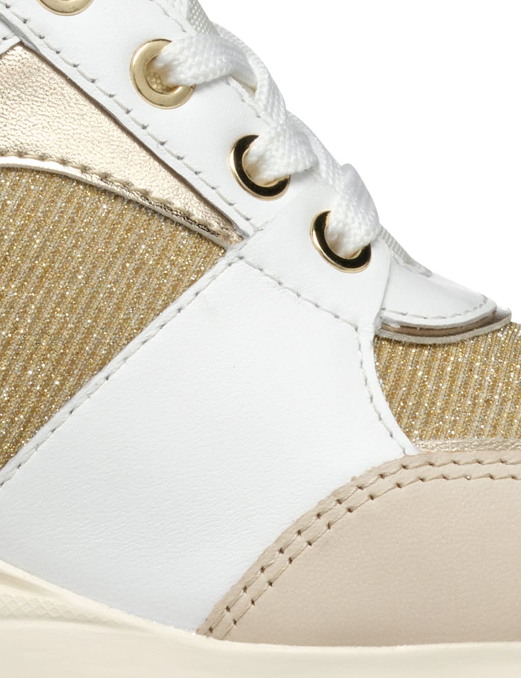 Leather Colour Block Wedge Trainers 10 of 10