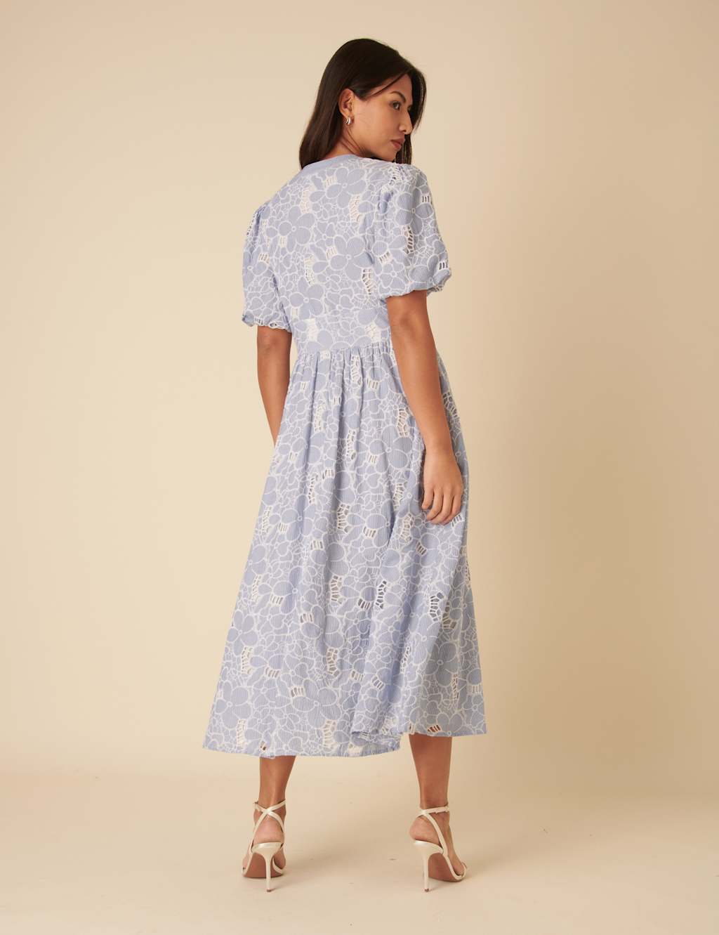 Pure Cotton Broderie Midaxi Dress 3 of 5