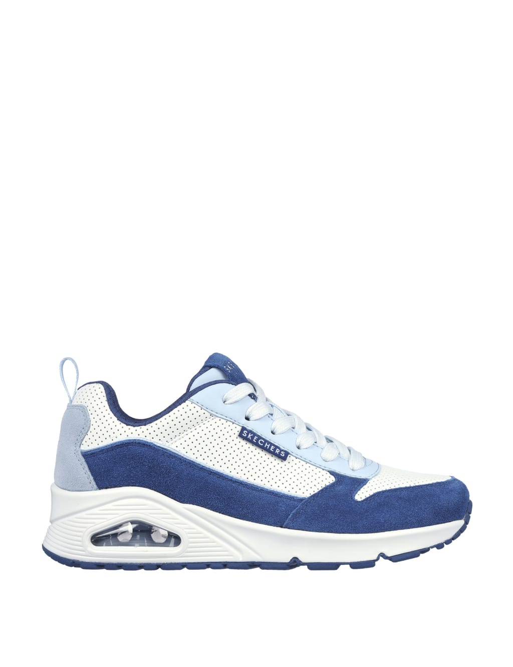 Uno 2 Much Fun Leather Lace Up Trainers Skechers M S