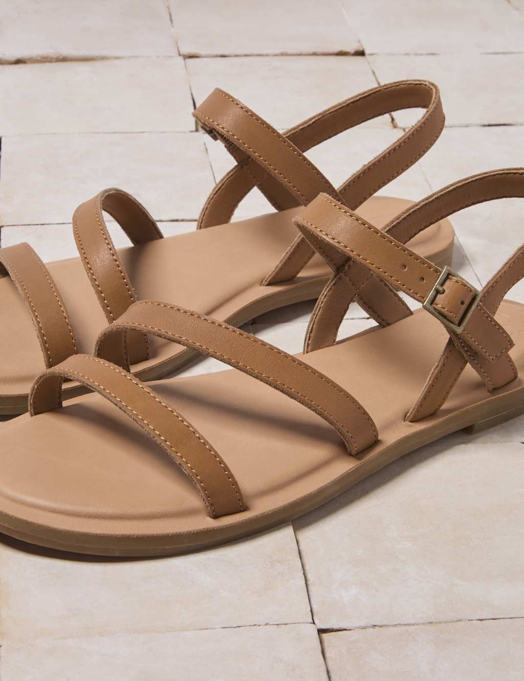 Leather Strappy Flat Sandals 15 of 16