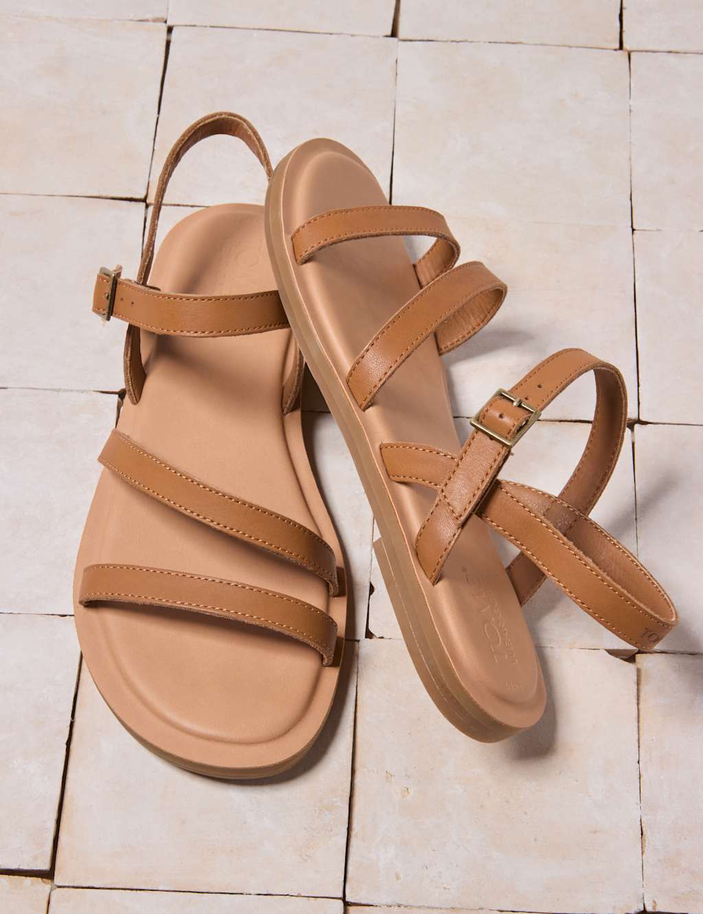 Leather Strappy Flat Sandals 16 of 16