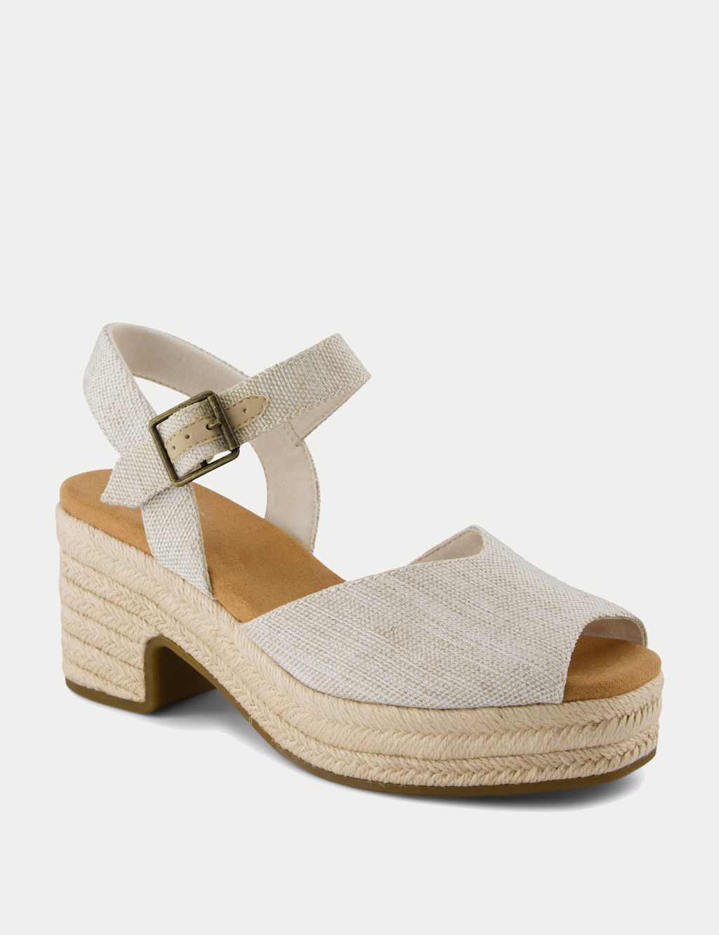 Ankle Strap Block Heel Peep Toe Sandals 1 of 9