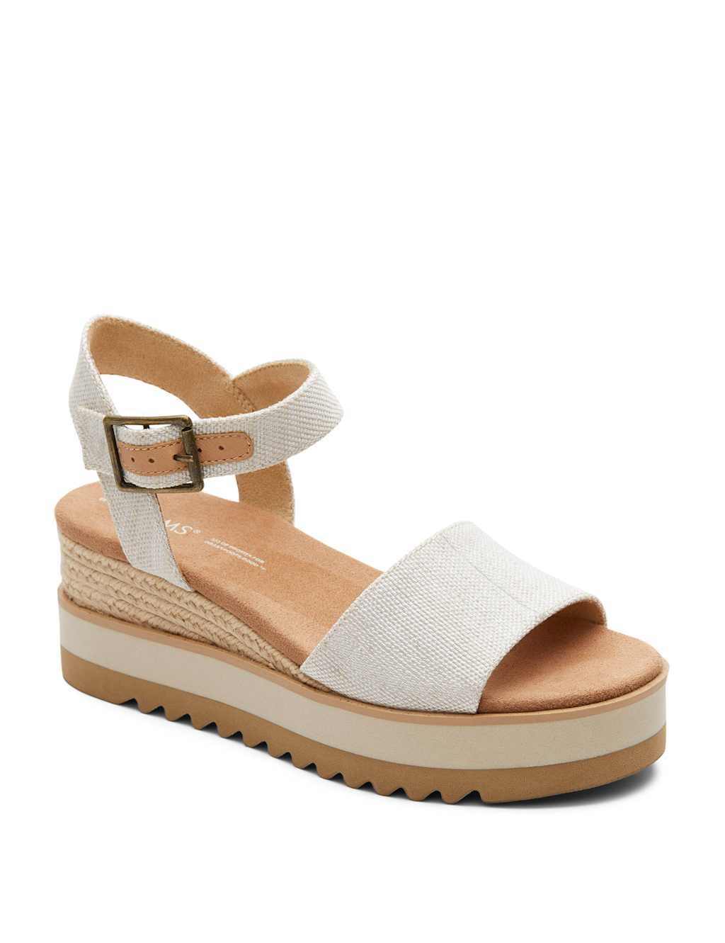 Canvas Buckle Ankle Strap Wedge Sandals 4 of 9