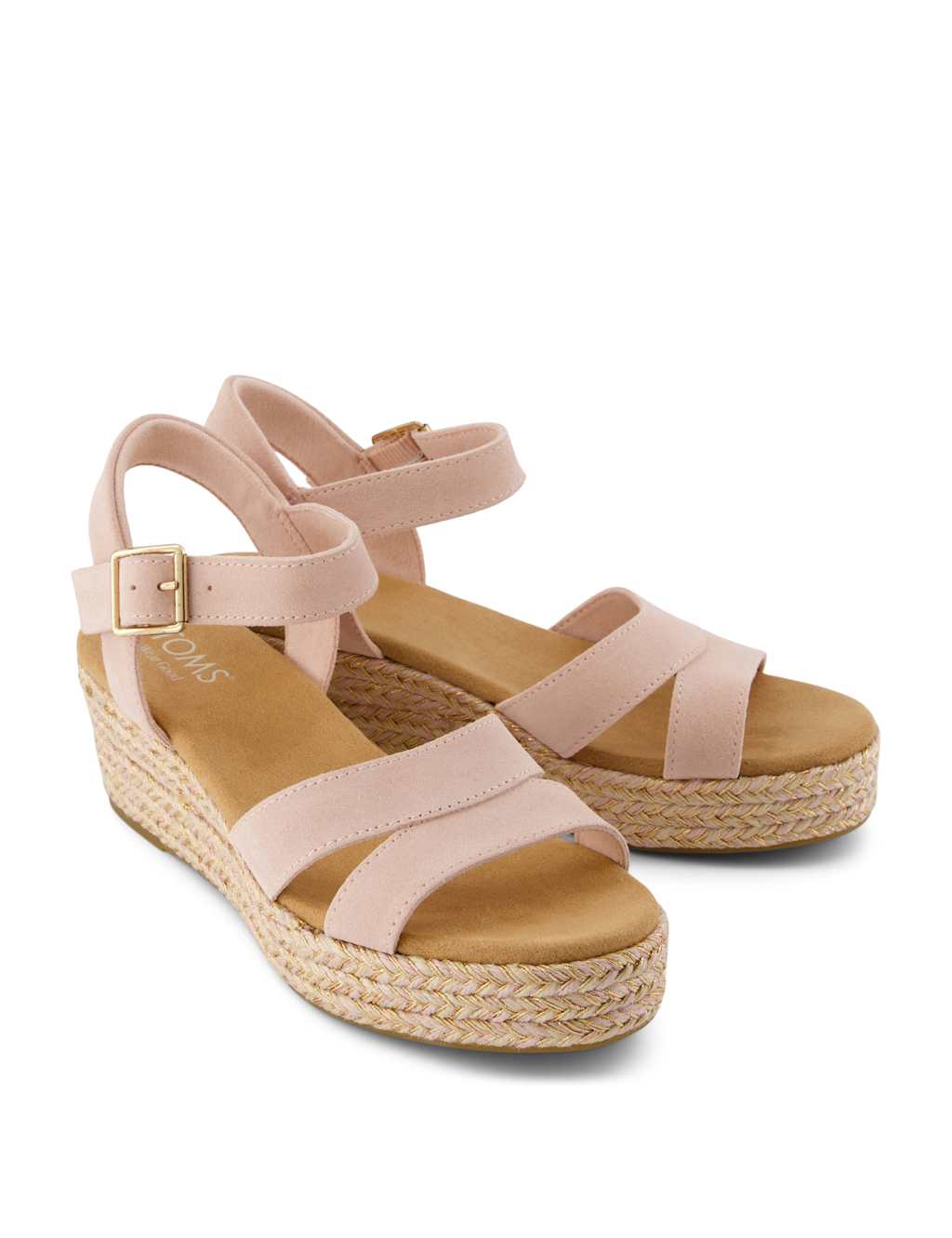 Leather Ankle Strap Wedge Espadrille Sandals 3 of 9