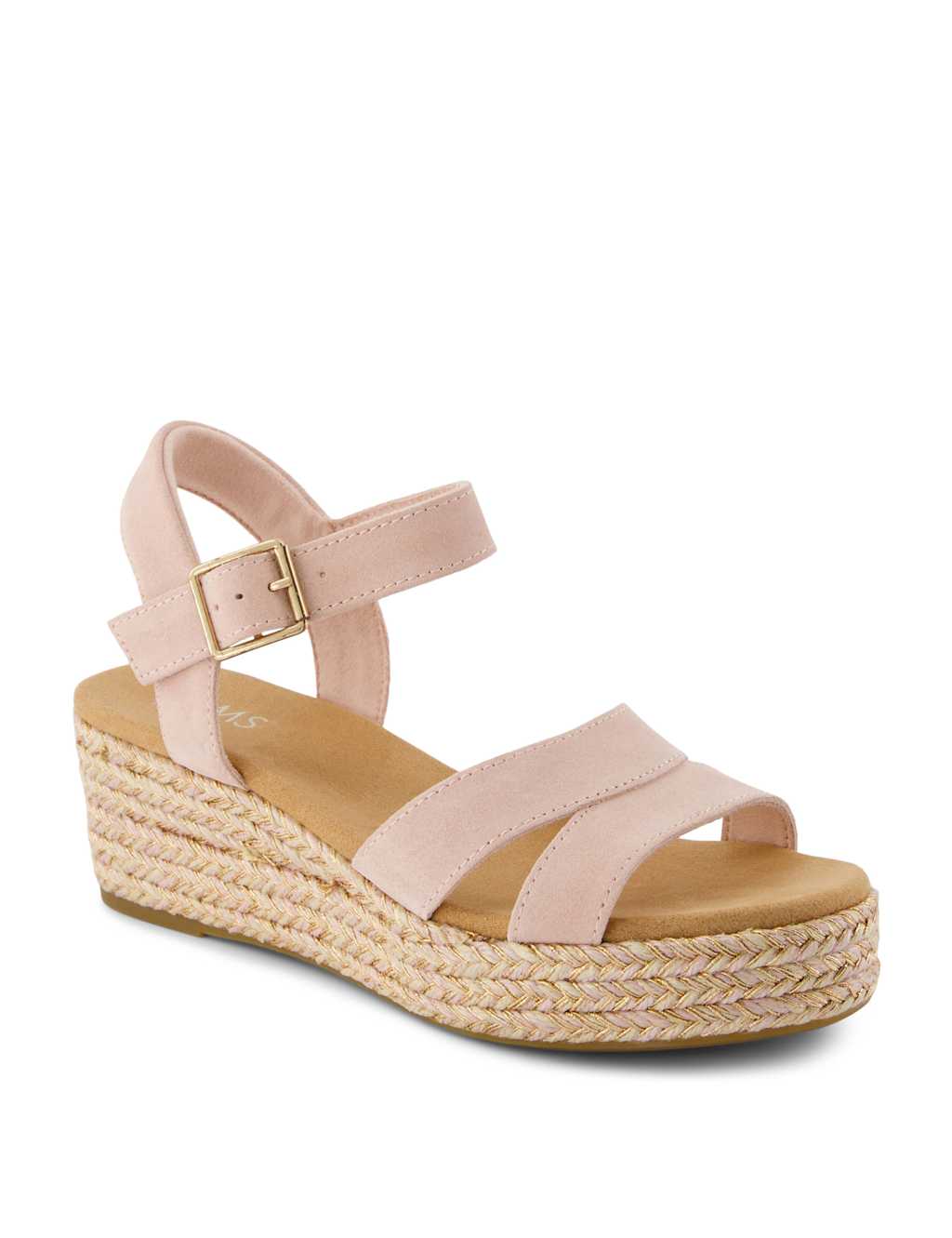 Leather Ankle Strap Wedge Espadrille Sandals 4 of 9