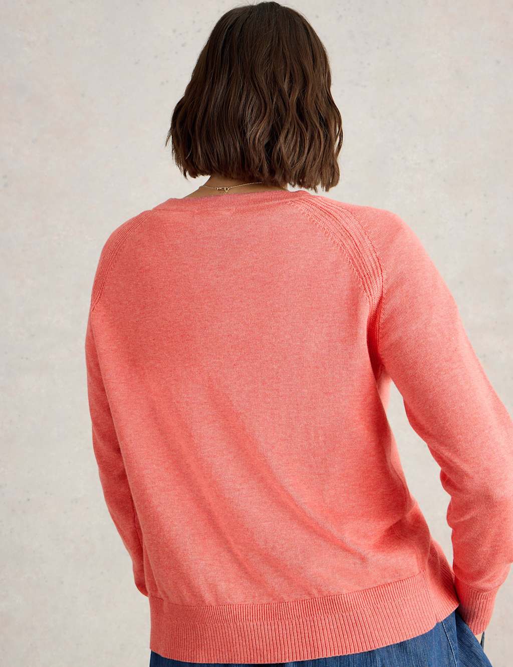 Pure Cotton Crew Neck Cardigan 4 of 5