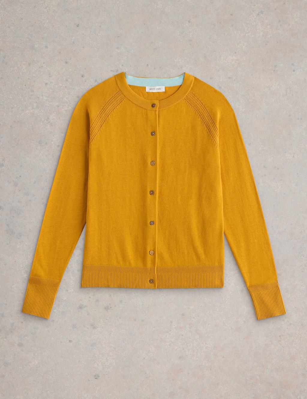 Pure Cotton Crew Neck Cardigan 2 of 6