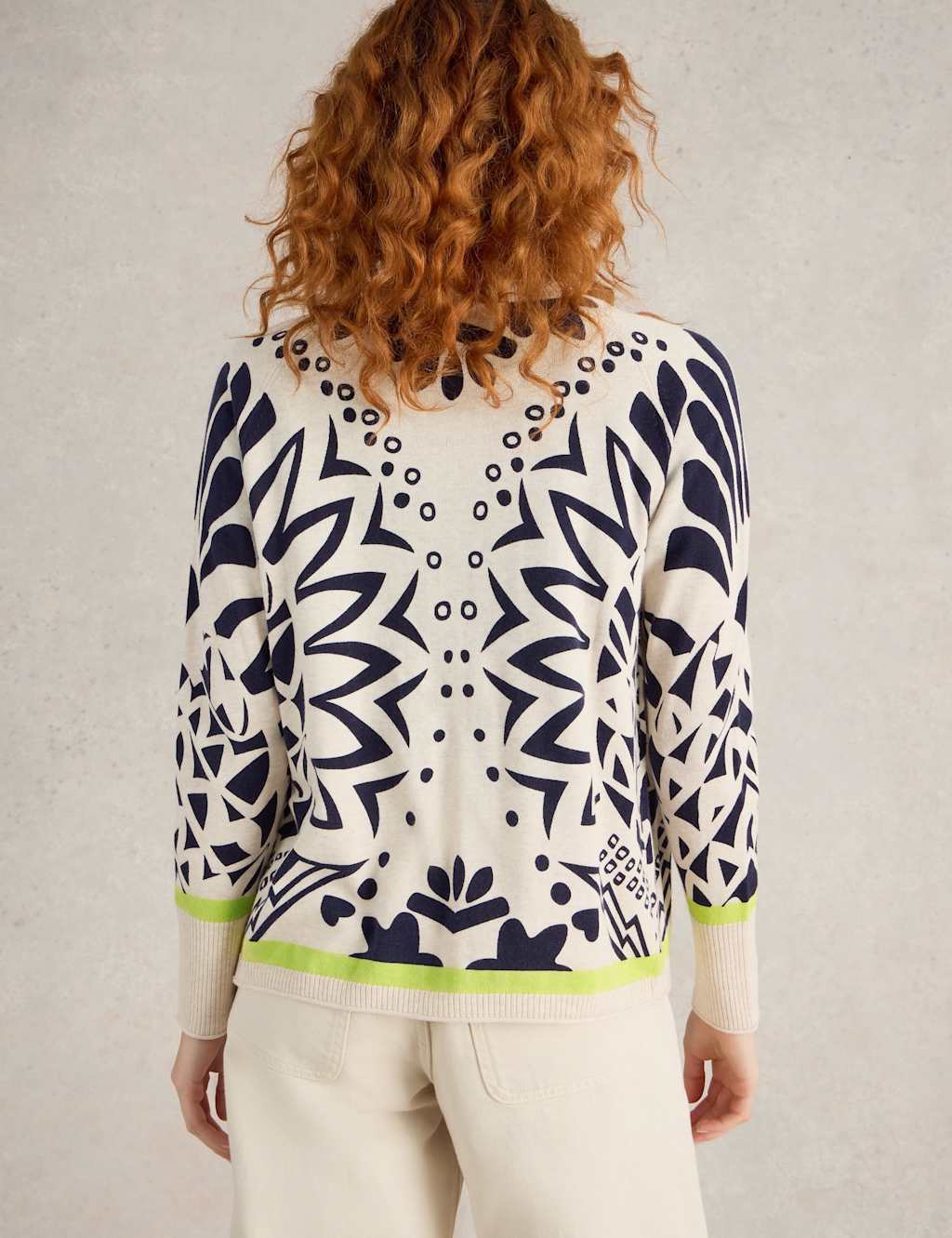 Pure Cotton Printed Button Front Cardigan 4 of 6