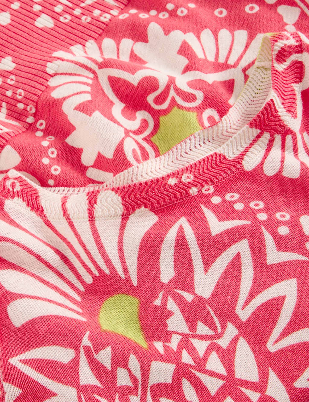 Pure Cotton Floral Crew Neck Jumper 6 of 6