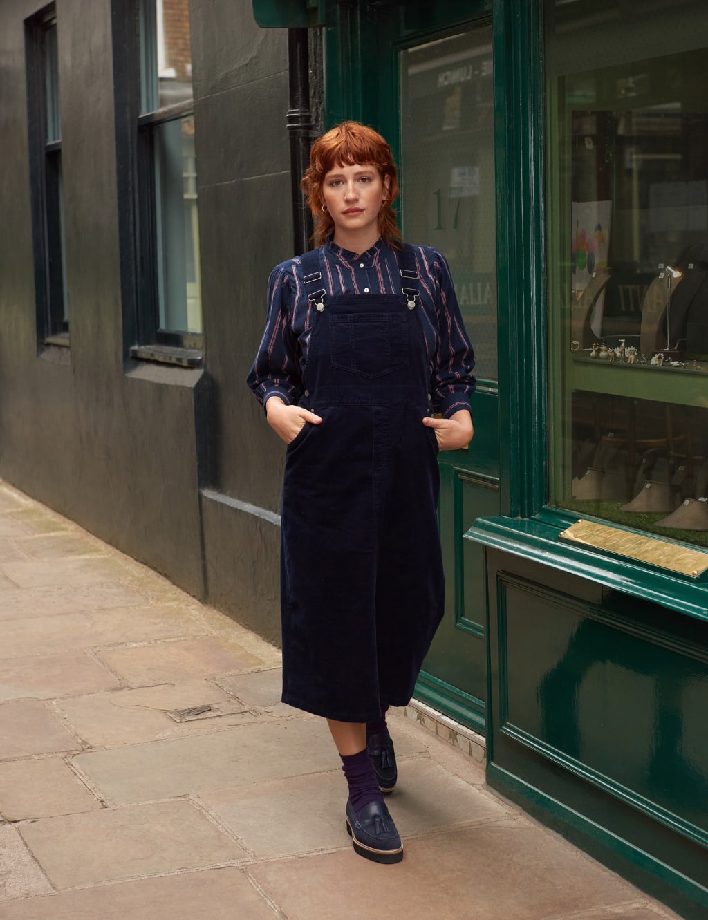 Cotton Rich Square Neck Pinafore Dress