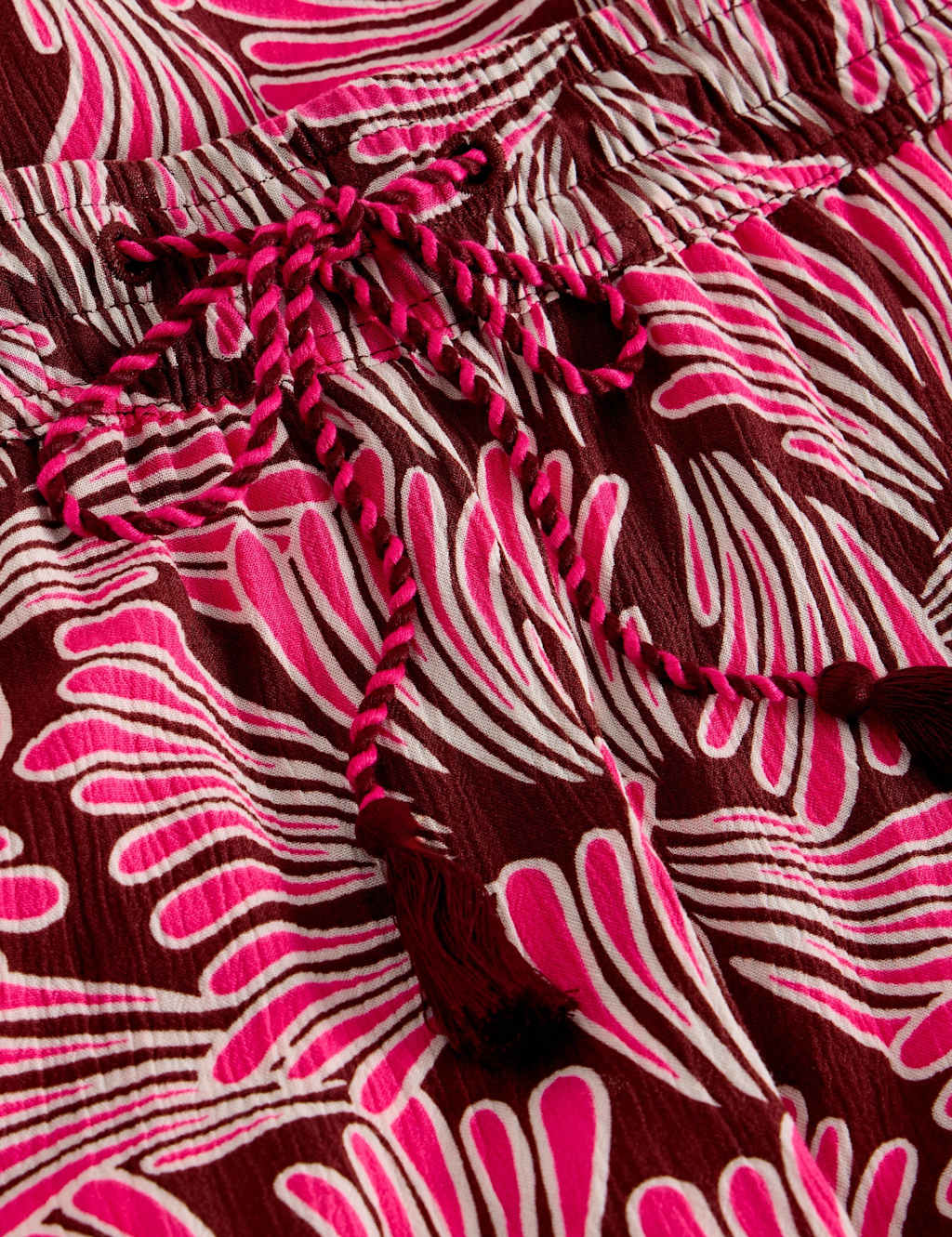 Printed Textured Wide Leg Trousers 6 of 6