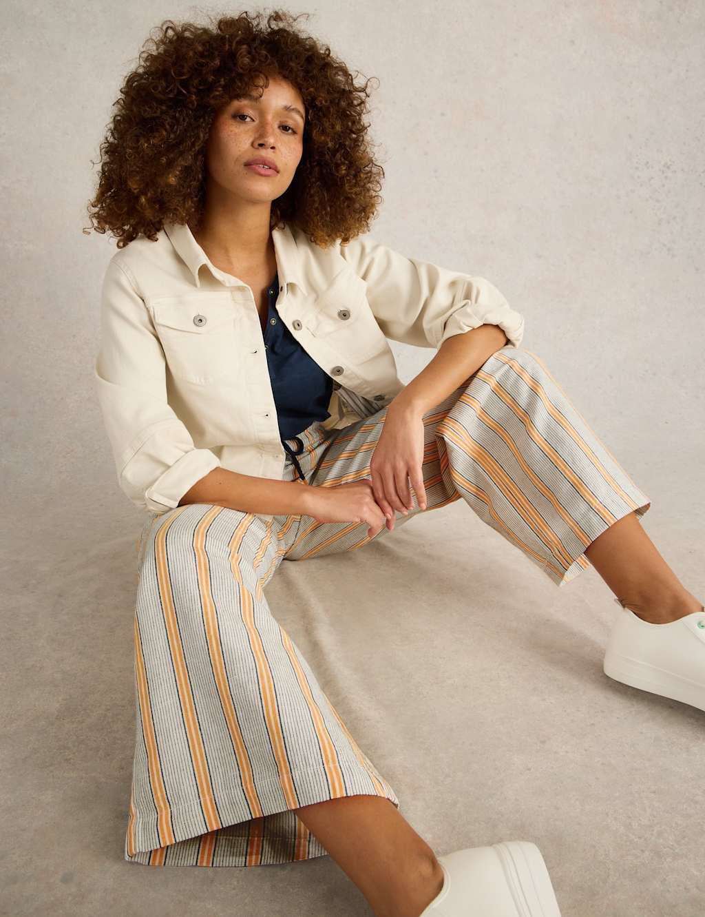 Linen Rich Striped Trousers 5 of 6