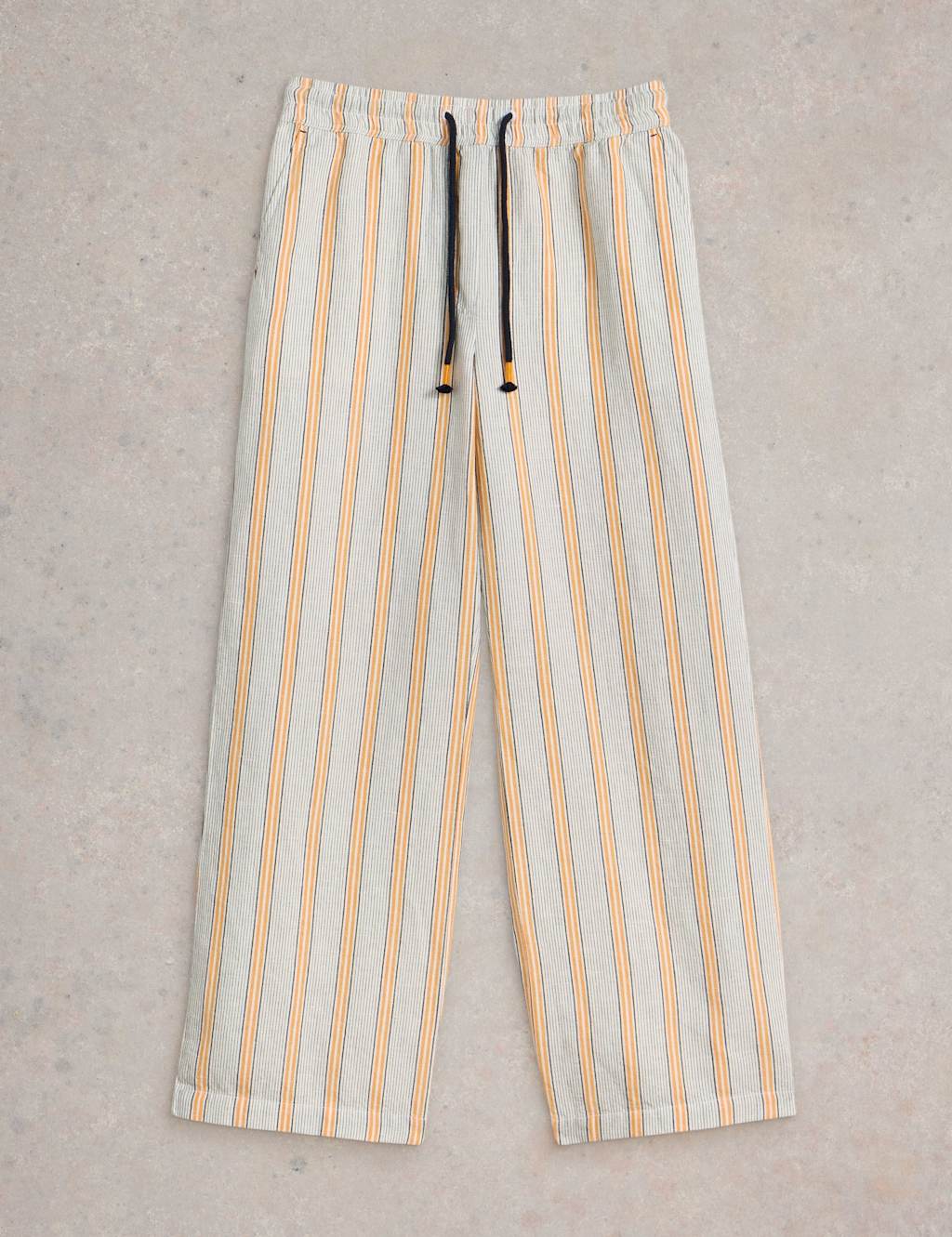 Linen Rich Striped Trousers 2 of 6