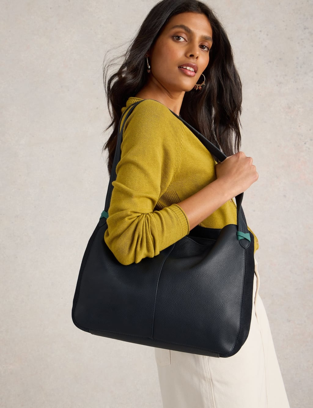 Leather Tote Bag White Stuff M S