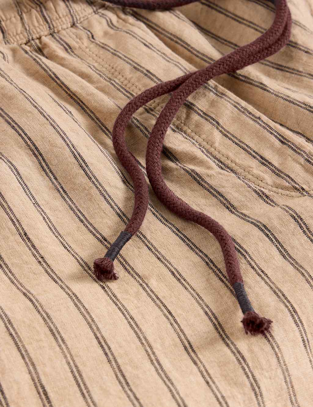 Pure Linen Striped Wide Leg Trousers 6 of 6
