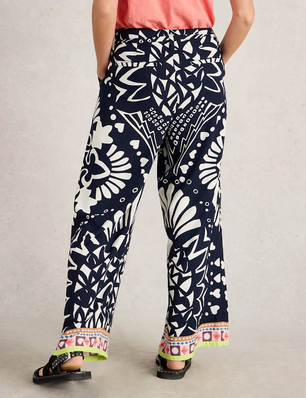 Printed Belted Wide Leg Trousers 4 of 6