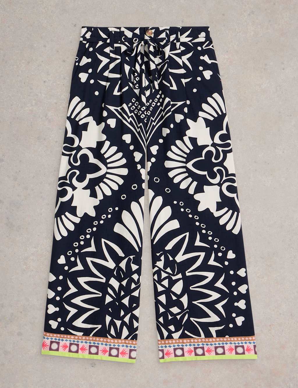 Printed Belted Wide Leg Trousers 2 of 6