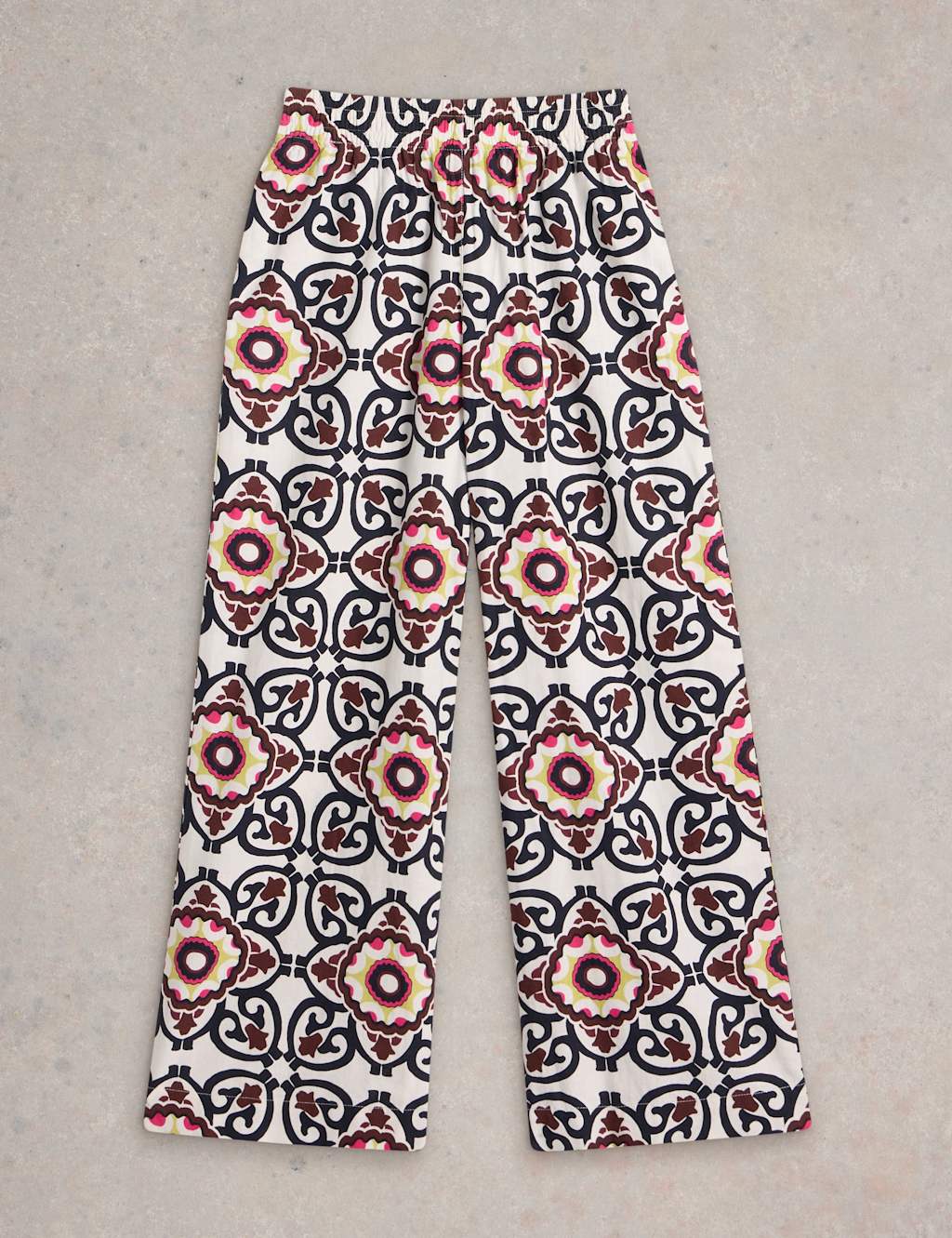 Linen Rich Printed Wide Leg Trousers 2 of 6