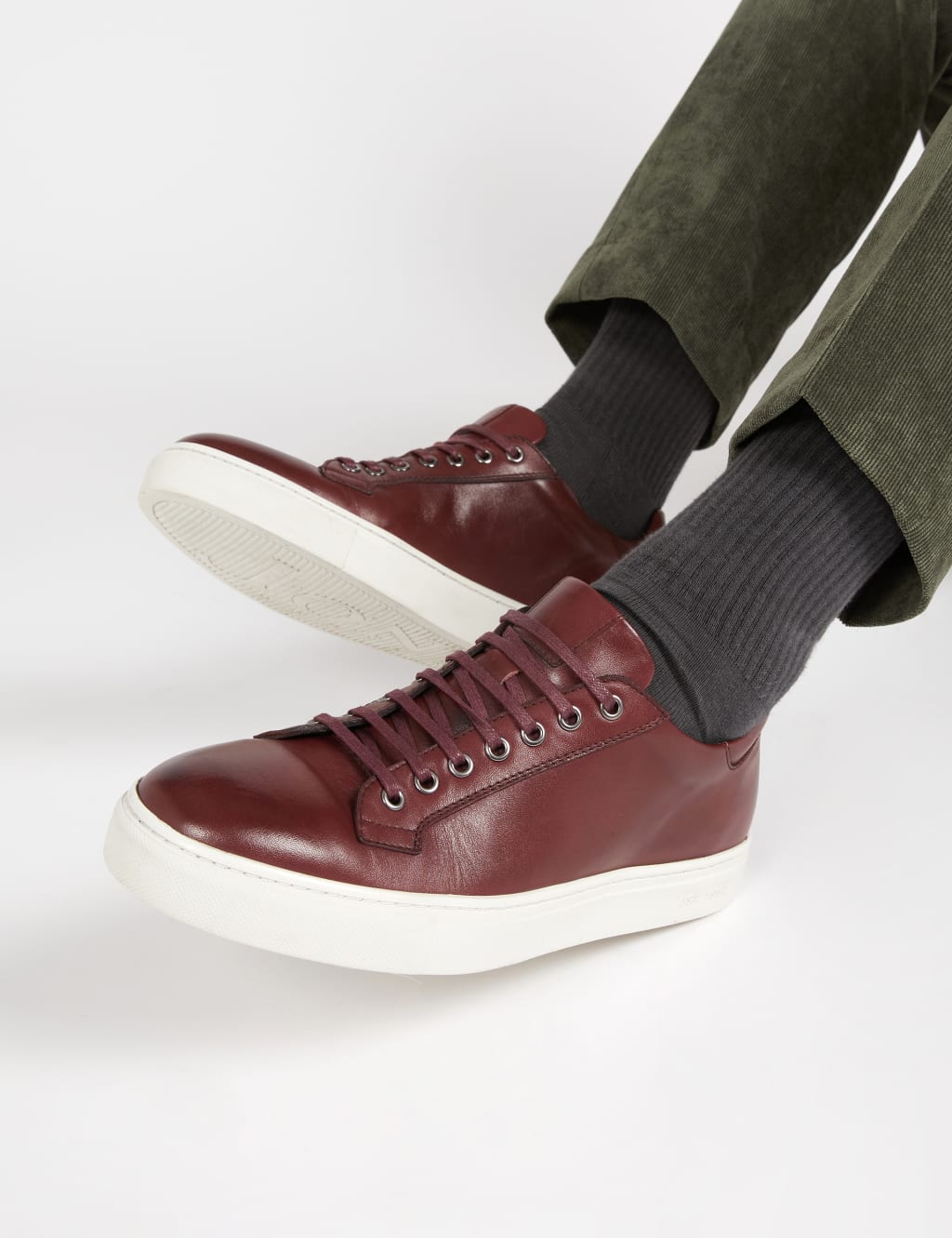 Leather Lace-Up Trainers 1 of 7