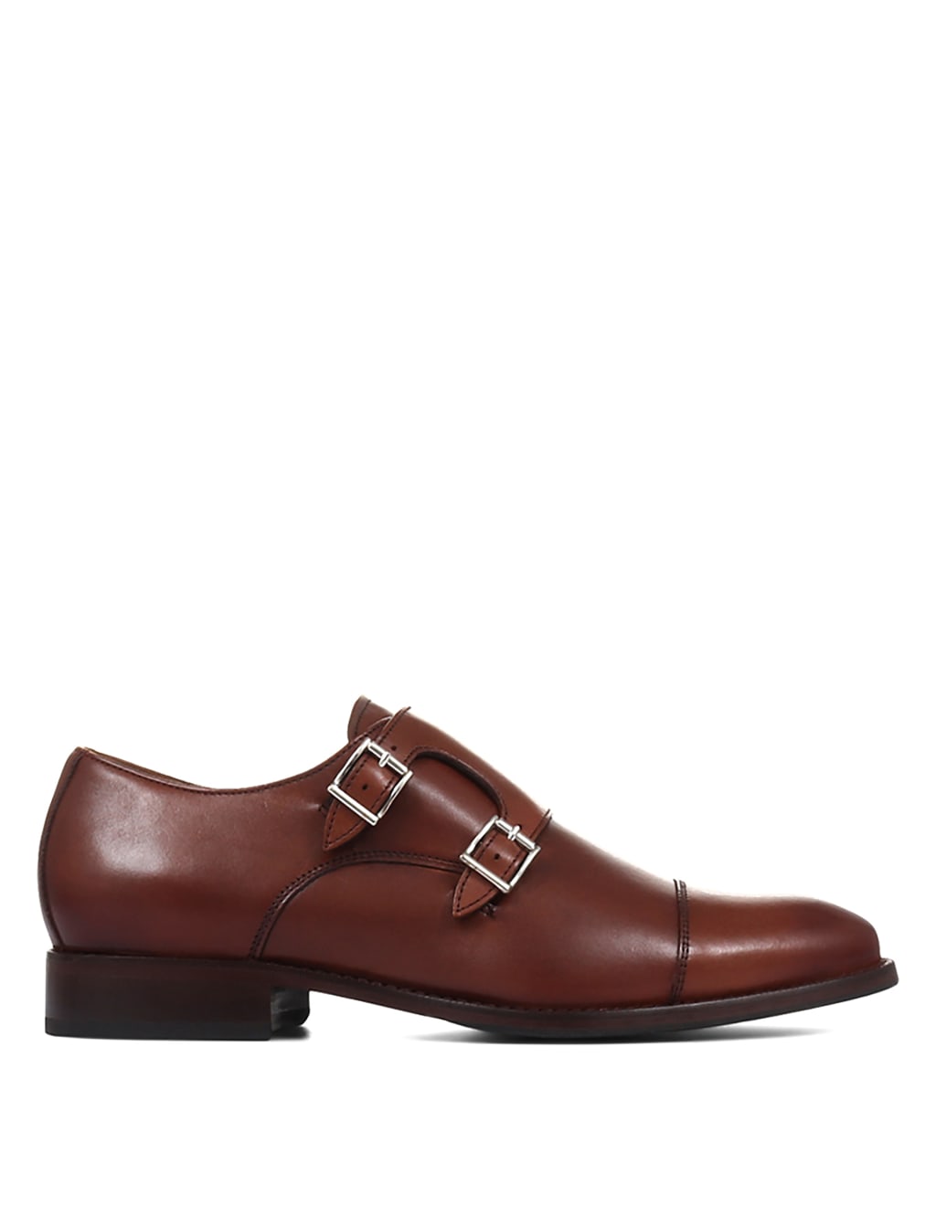 Leather Double Monk Strap Shoes 5 of 6