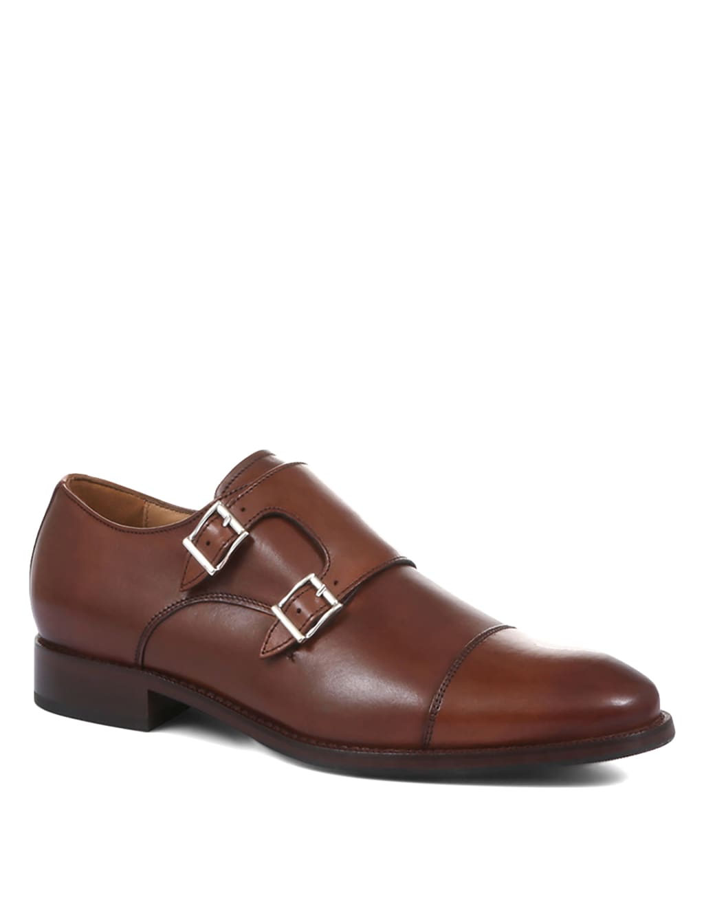 Leather Double Monk Strap Shoes 2 of 6