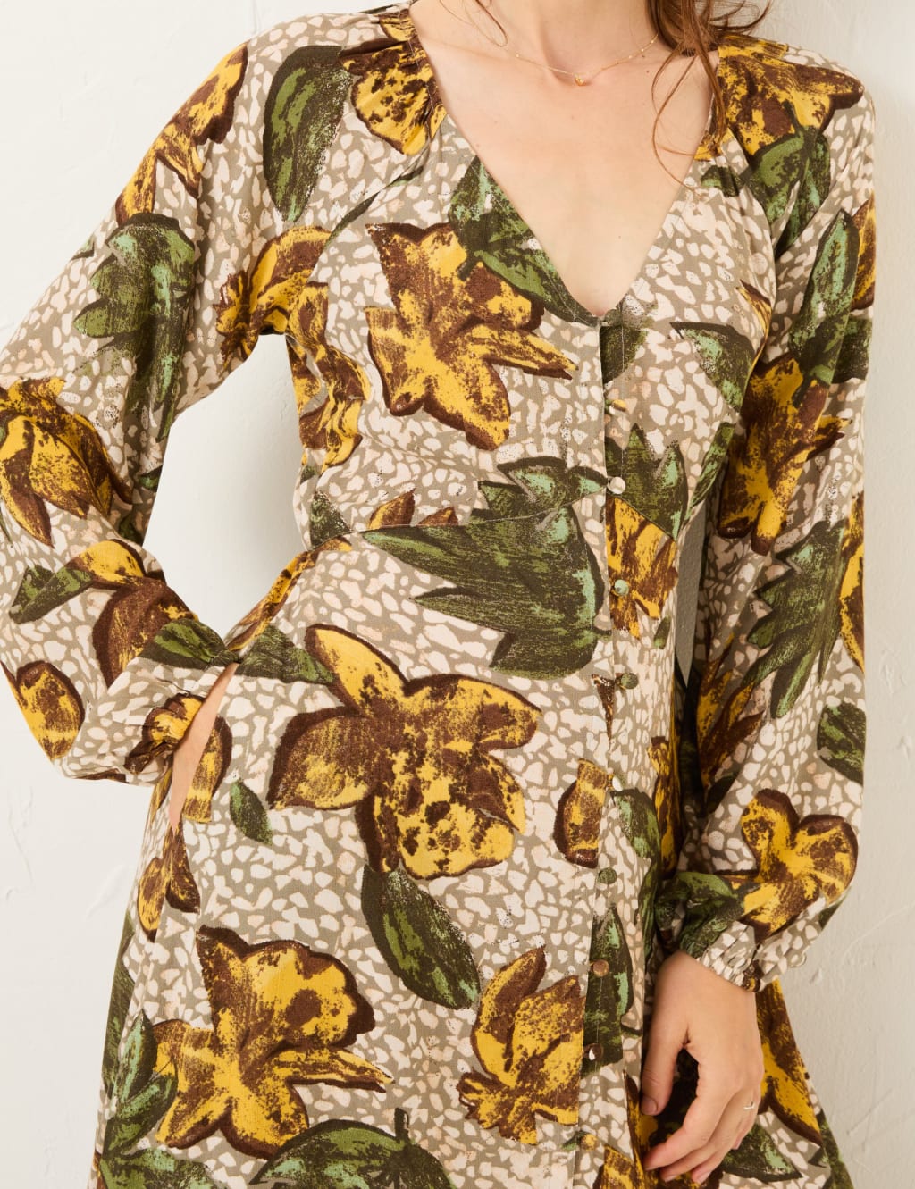 Pure Lyocell Floral V-Neck Maxi Tiered Dress 5 of 5