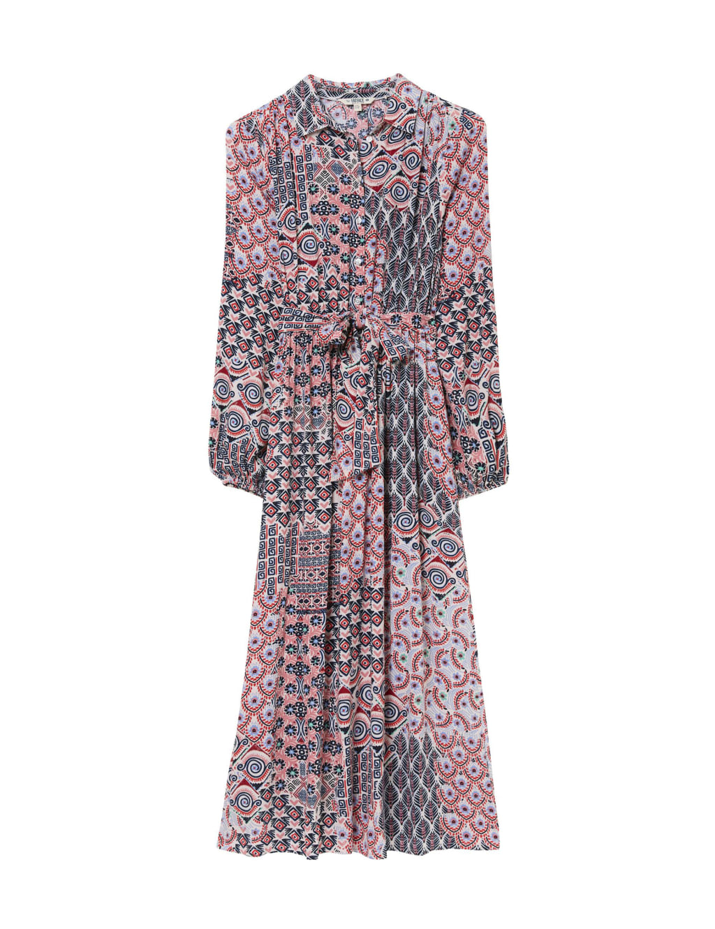 Geometric Button Through Midaxi Shirt Dress 2 of 5