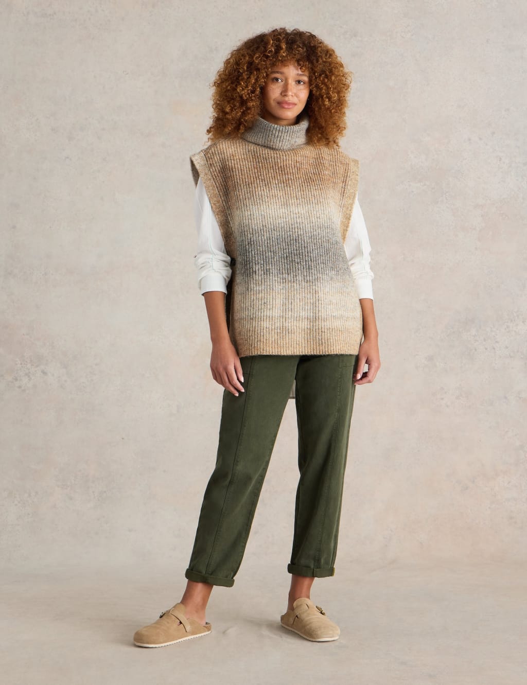 Poncho sweater with side buttons online