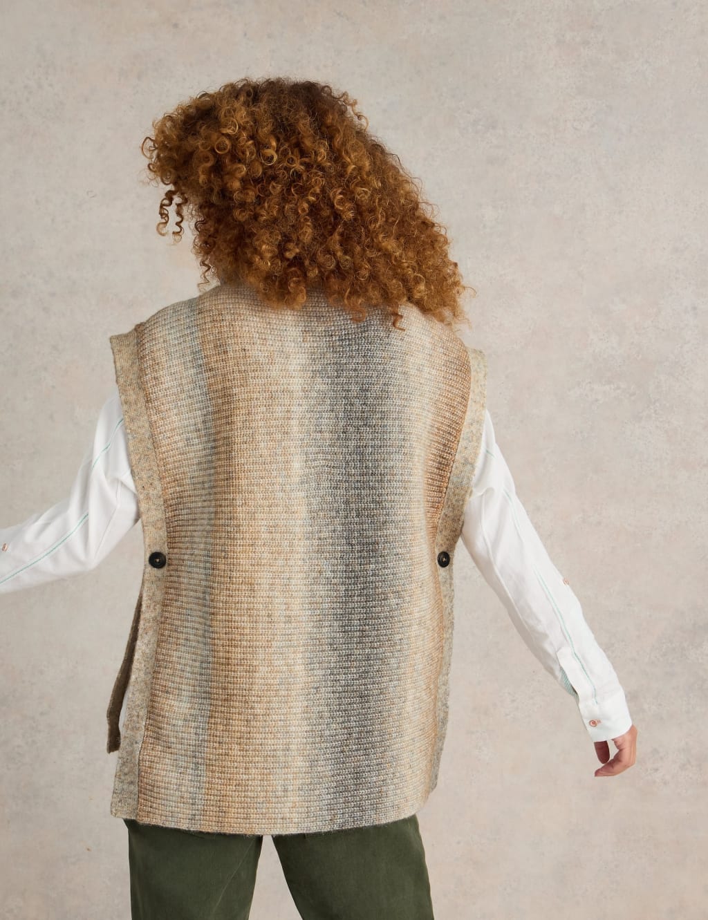 Poncho sweater with side buttons shop