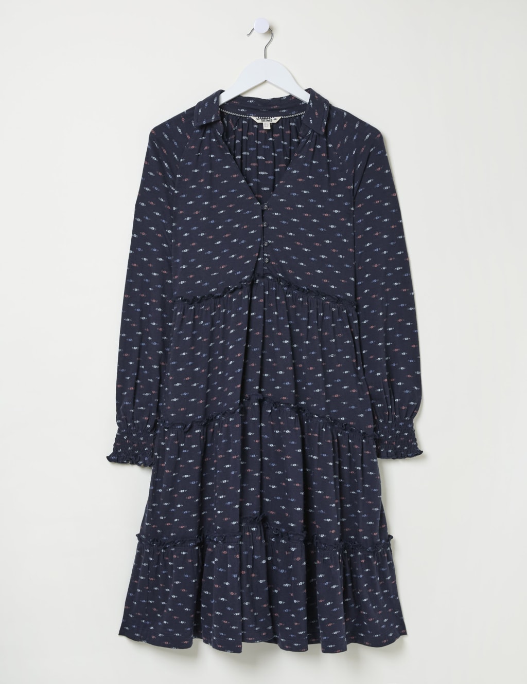 Pure Cotton Jersey Printed V-Neck Tiered Dress 2 of 5