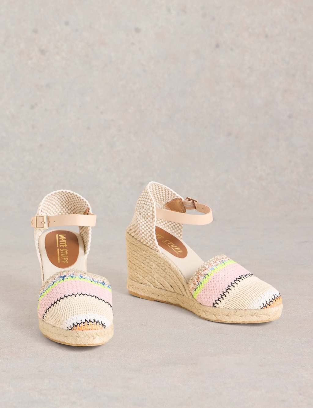 Leather Ankle Strap Wedge Espadrilles 2 of 4
