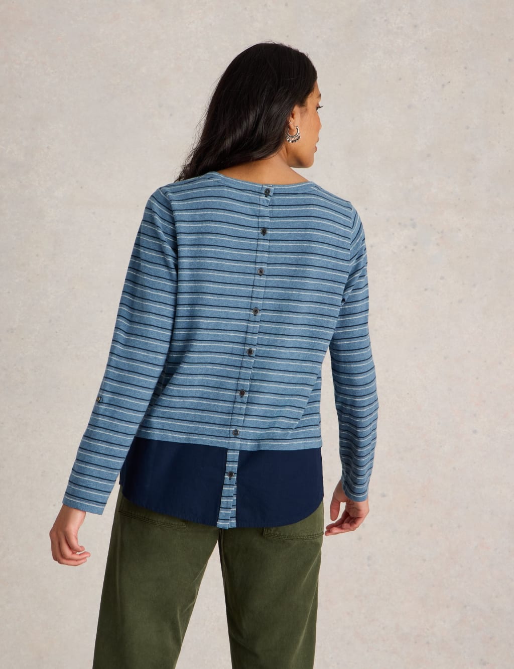 Pure Cotton Striped Longline Top 4 of 6