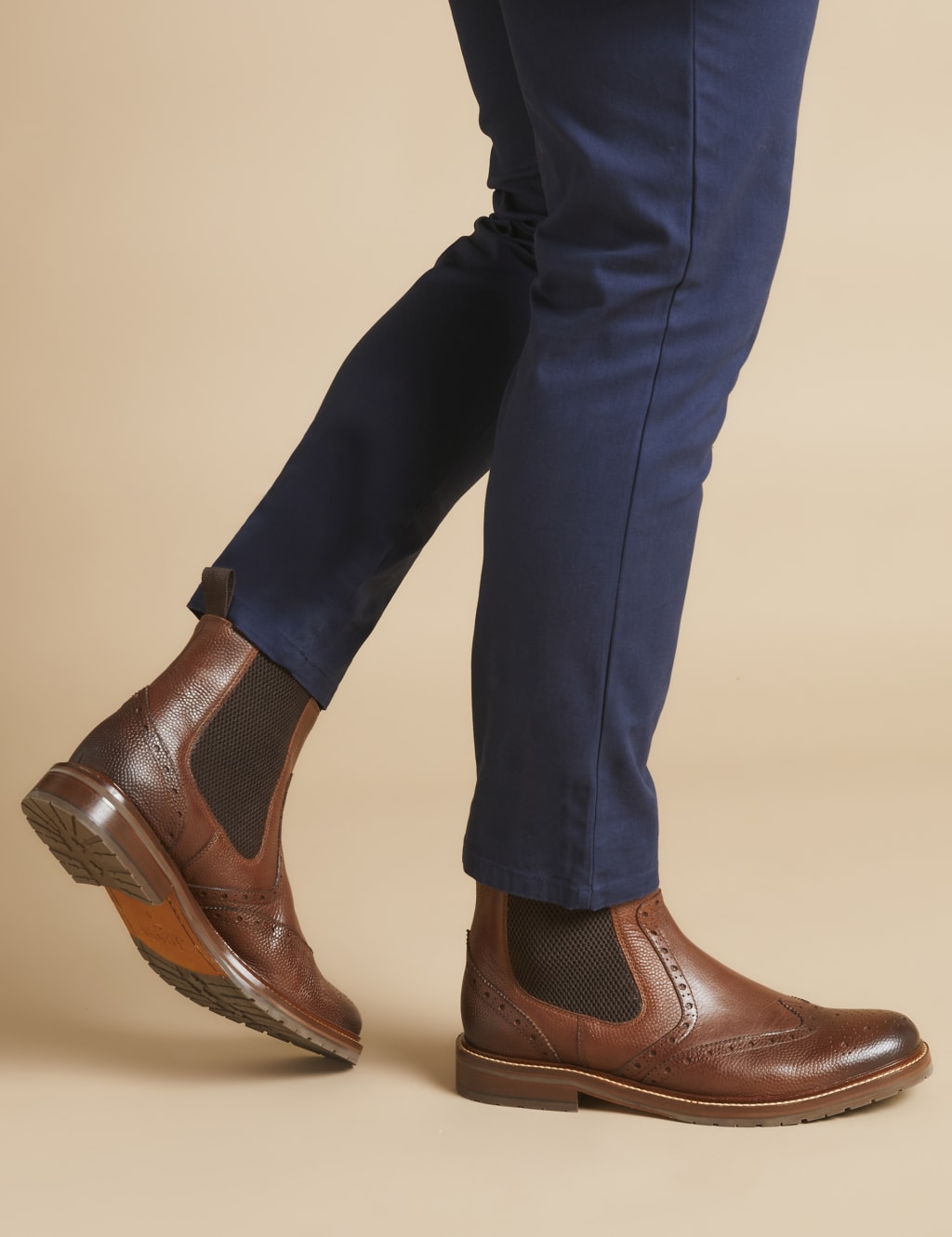 Leather Pull-On Chelsea Boots 1 of 6