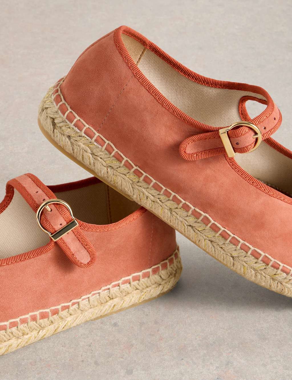 Suede Buckle Mary Jane Espadrilles 4 of 4