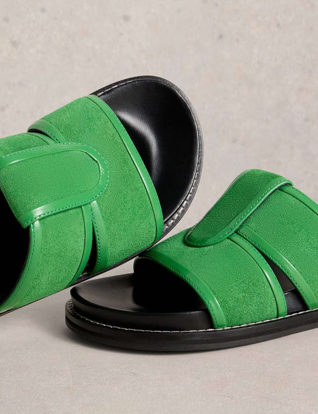 Suede Footbed Sliders 4 of 4