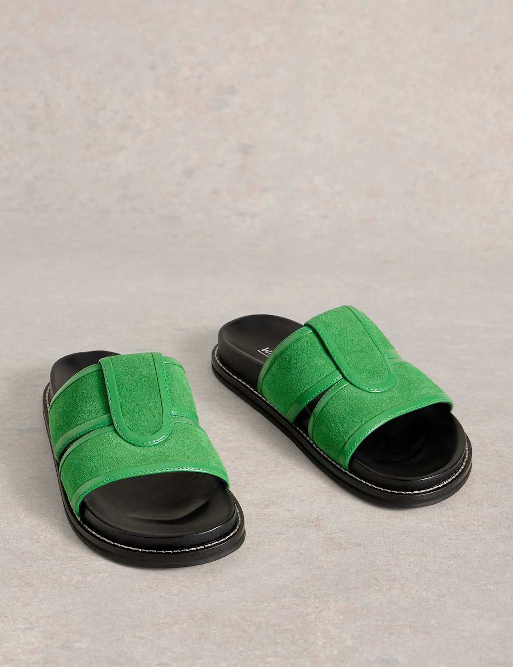 Suede Footbed Sliders 2 of 4
