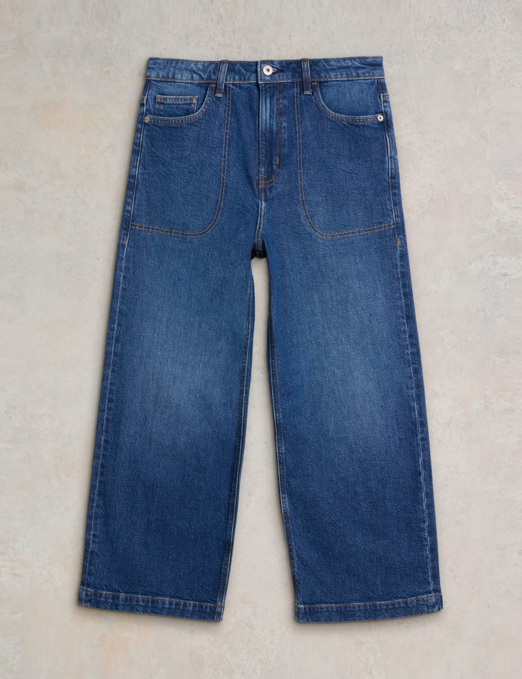 Mid Rise Wide Leg Cropped Jeans 2 of 6