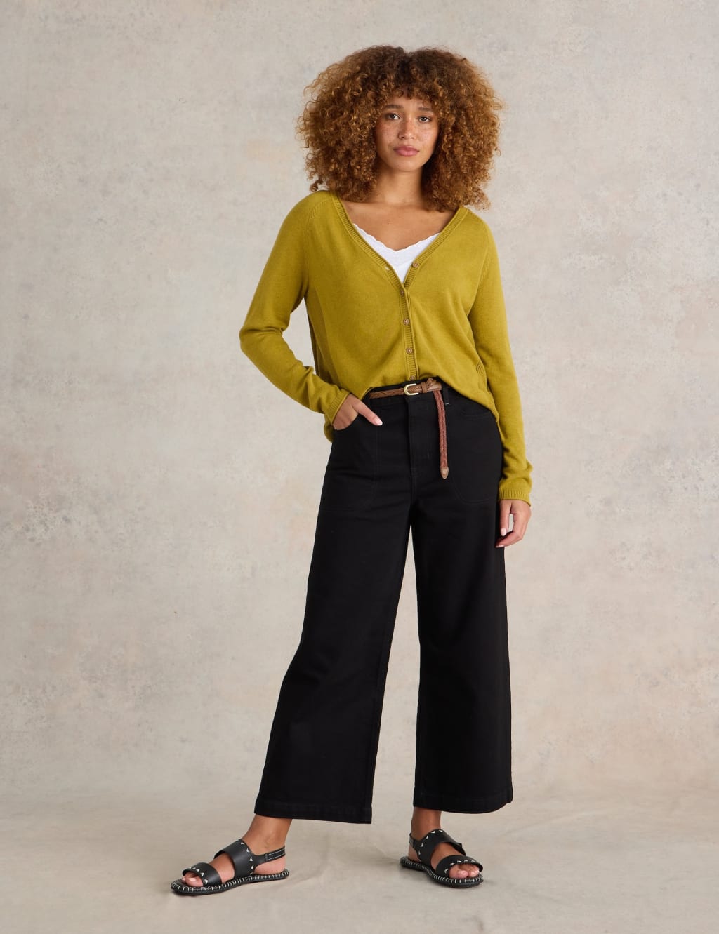 Mid rise wide leg crop jean cheap