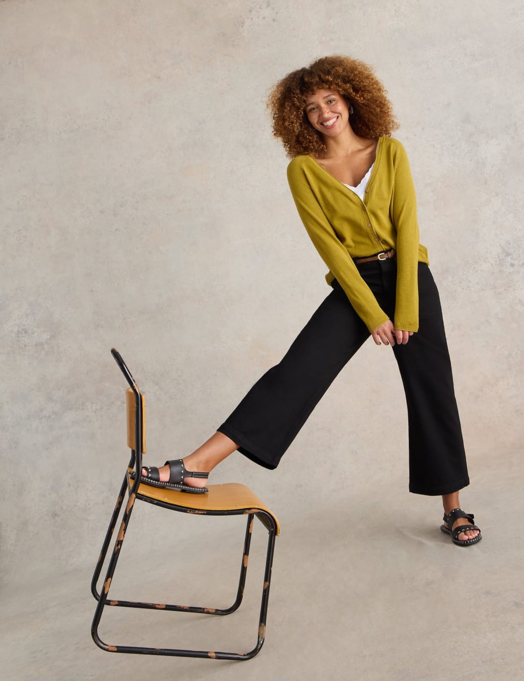 Mid rise wide leg crop jean cheap