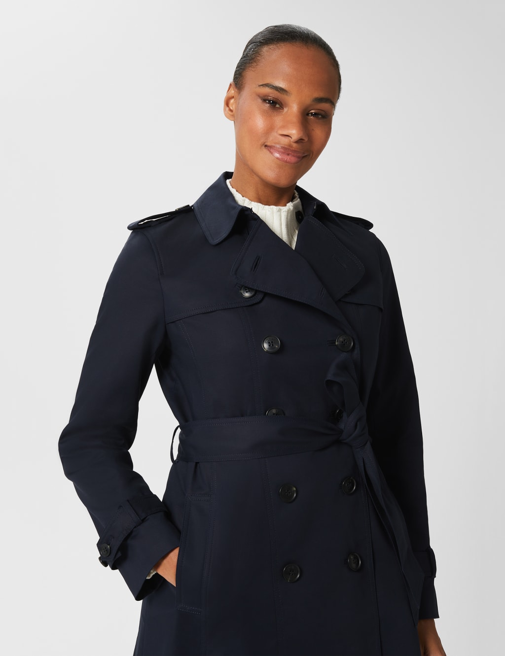 Saskia Belted Water Resistant Trench Coat HOBBS M S