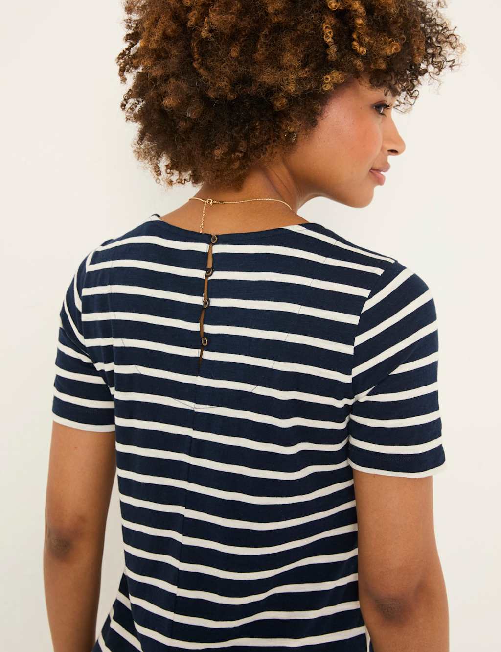 Cotton Rich Striped Mini Skater Dress 5 of 5