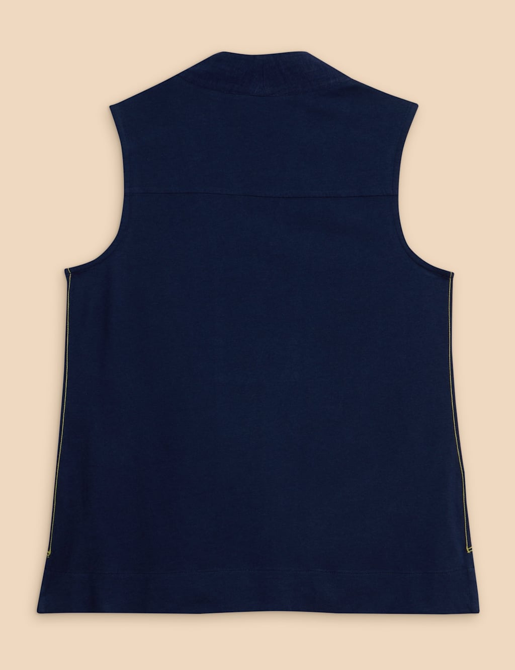 Linen Blend V-Neck Blouse 6 of 7